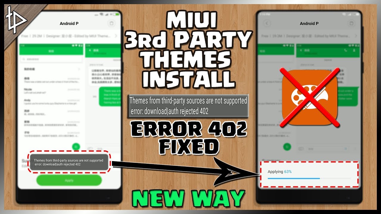 Miui 95 Third Party Themes Install Fixed 402 Error No Mi Theme Editor App Needed