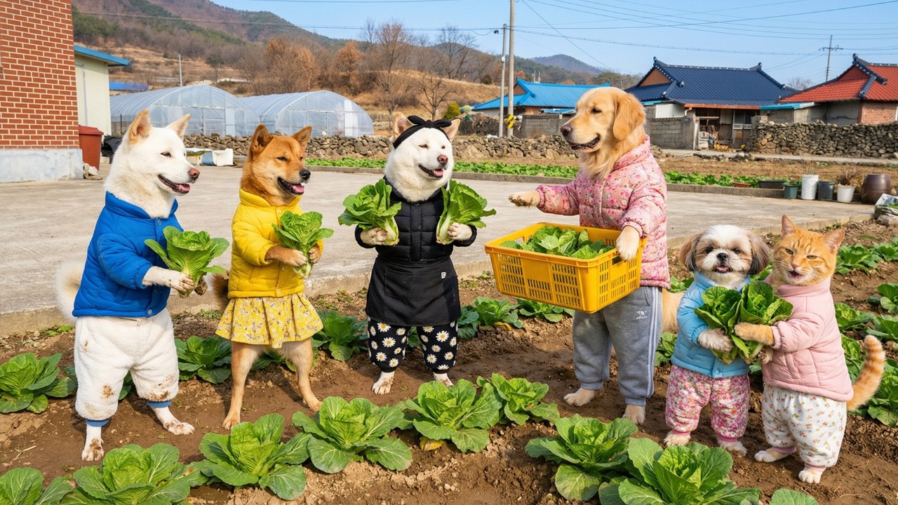 텃밭에서 뽑은 봄동 비빔밥! 진돌이표 봄맞이 먹방