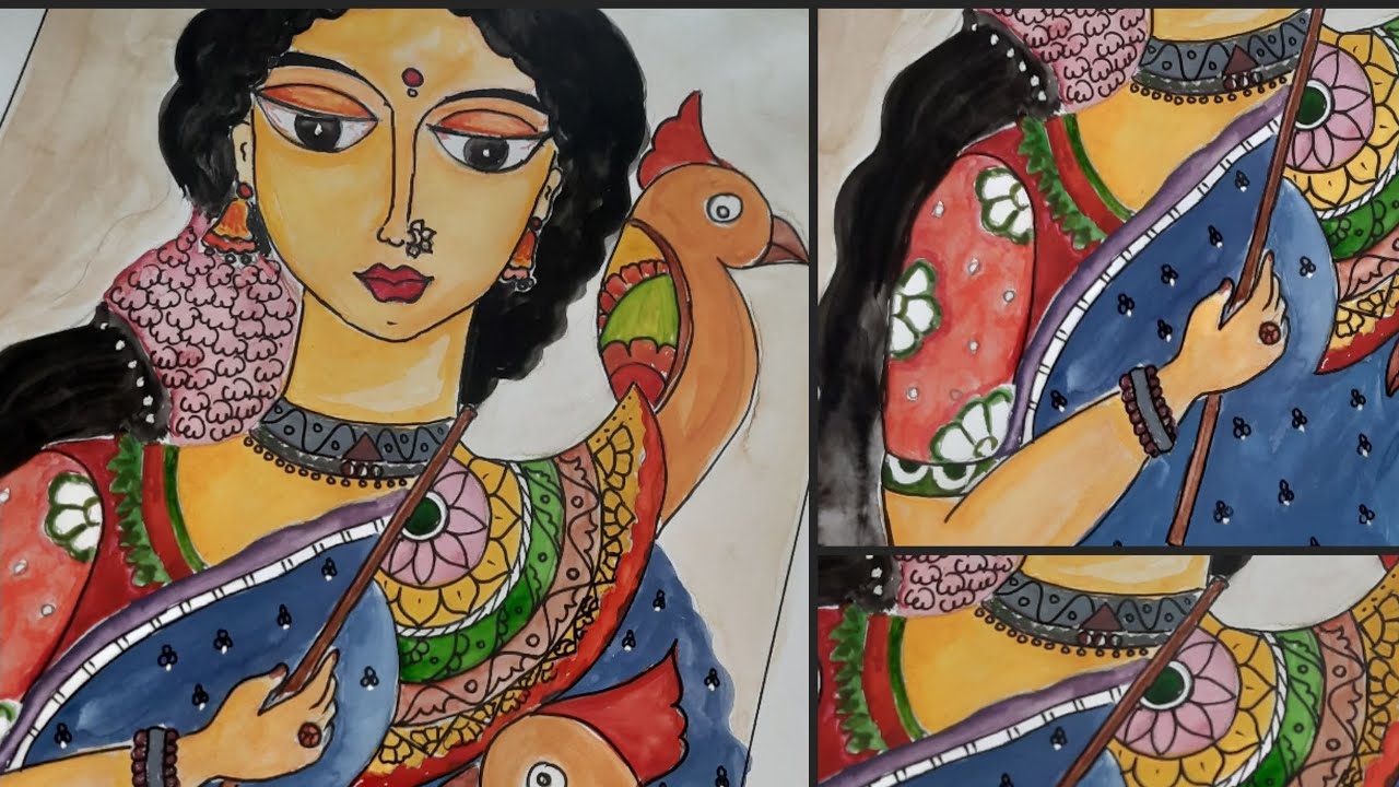 How to make madhubani painting Madhubani painting YouTube