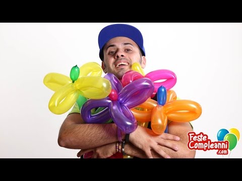 Fiore con i Palloncini Modellabili - Tutorial 02 - Feste Compleanni