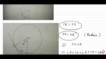 If from an external point P of a circle with centre O, two tangents PQ and PR are drawn such `/...
