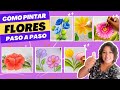 Cómo Pintar Flores Paso a Paso con Pintura Acrílica