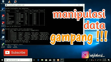 Tutorial manipulasi data MYSQL