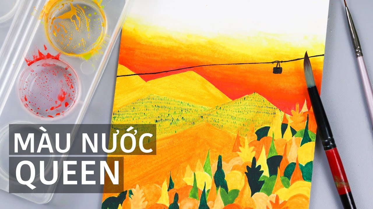 Video Học vẽ Phong cảnh  Hướng dẫn vẽ Mây bằng màu Gouache  Mỹ Thuật Bụi