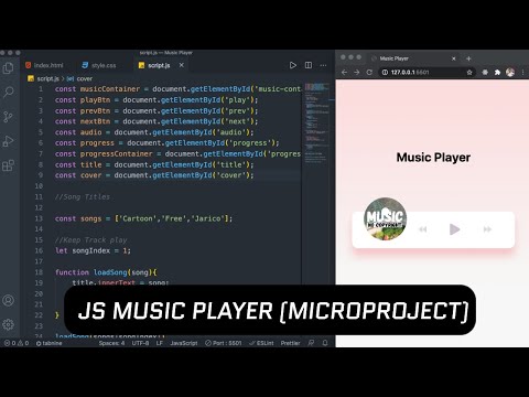 (Hindi) JavaScript Music Player | Build From Scratch No API | Javascript Microproject..