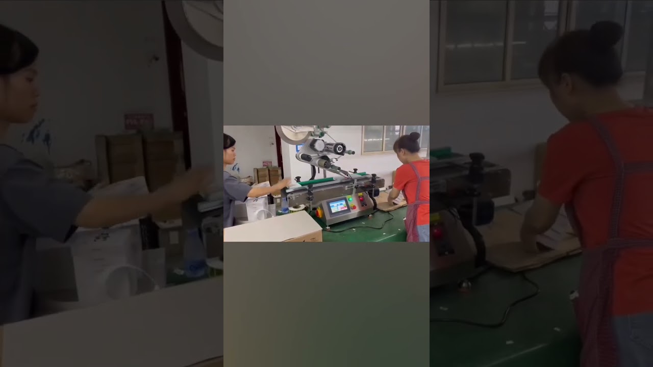 Automatic table top flat labeling machine