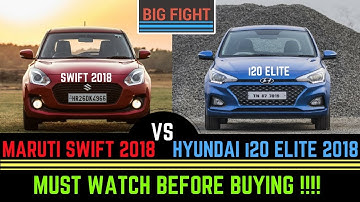 Hyundai Elite i20 2018 Vs Maruti Swift 2018 - Comparison
