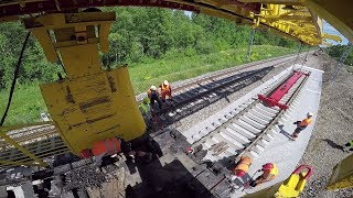 Капитальный ремонт ж.д. часть 2/8   Укладка новых решеток / Track repair 2/8  Laying new track