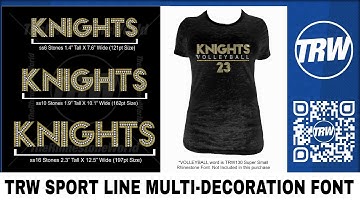 Easy Rhinestone and Glitter Custom Shirt Design! TRW Sport Line Multi Decoration TTF