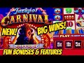 Jackpot Carnival Buffalo! New Fun Bonuses-Big Win!