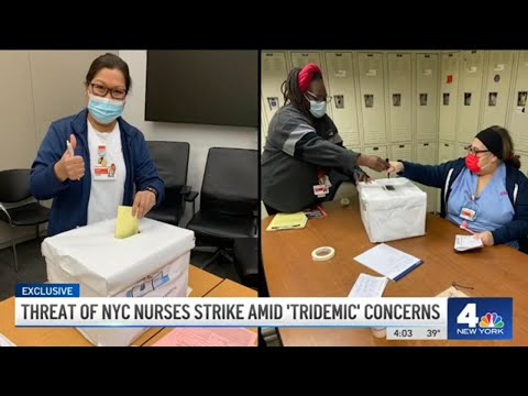 17,000 NYC Nurses Threaten to Strike as ‘Tridemic' Rages | NBC New York