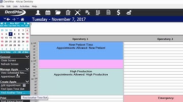Scheduling by Color Click Through | DentiMax 18 Features