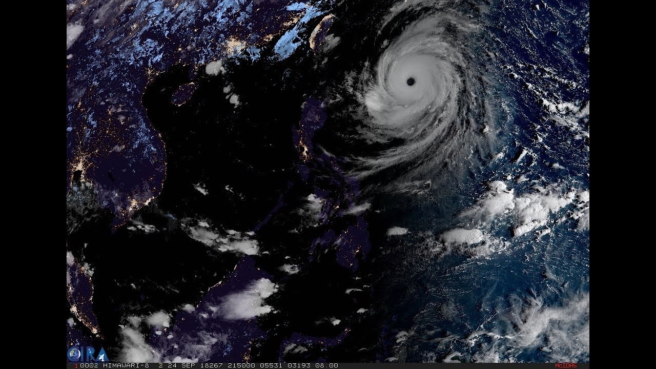 Typhoon Trami (Paeng), Japan, satellite loop