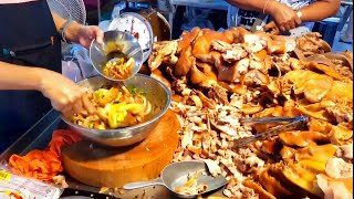 เห็นแล้วหิว หน้ากากหมู หัวหมูพะโล้ อยากกินมารับบัตรคิวเร็วๆ สูตรน้ำจิ้มผักสด Pig Head Thai​land
