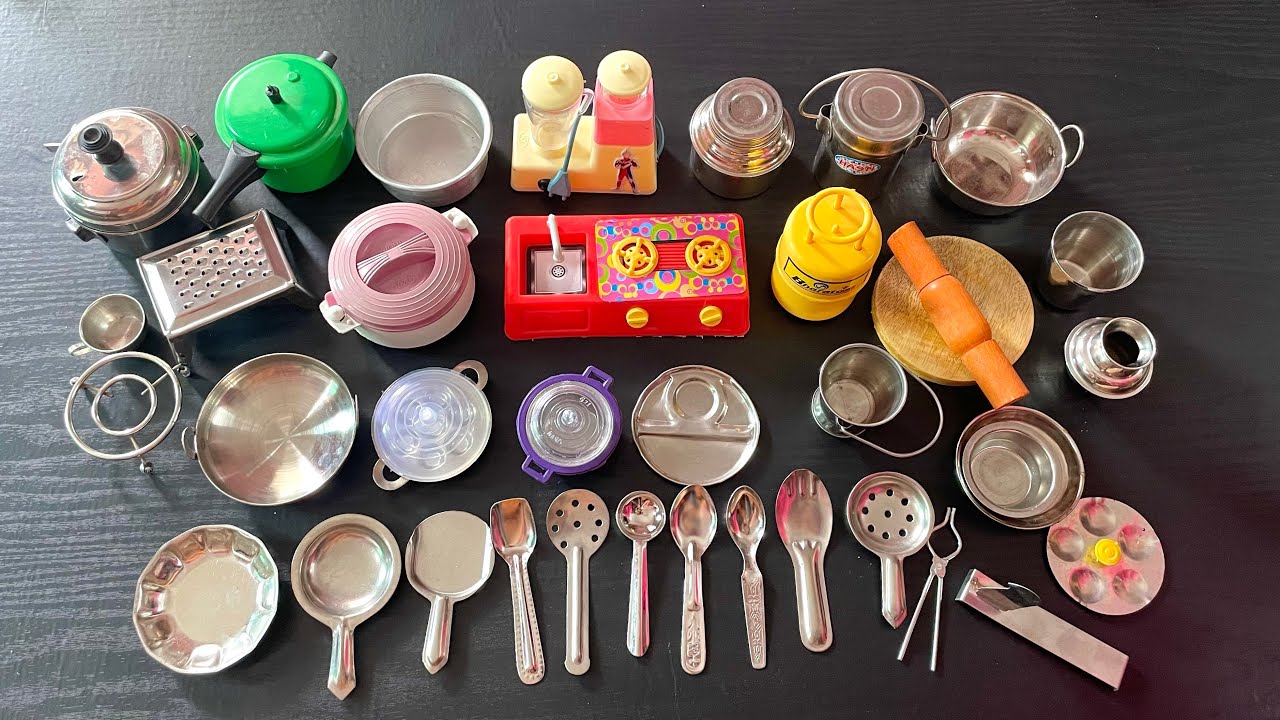 Best Miniature Kitchen Set l 10,20 Rs kitchen Set l Miniature Steel