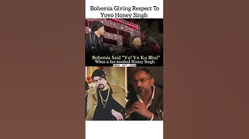 Bohemia Giving Respect To Honey Singh #bohemia #yoyohonesingh #honeysingh