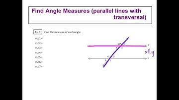 Find Angle Measure (parallel lines with transversal)