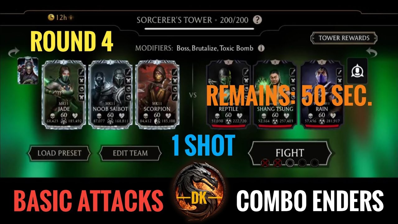Sorcerer's Tower 200 Fatal▪️Round 4 🎮 Mortal Kombat Mobile▫️MK Mobile 