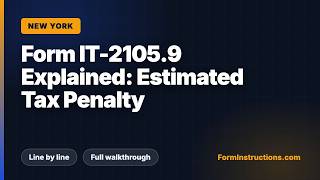 New York Form IT-2105.9 Explained: Estimated Tax Penalty