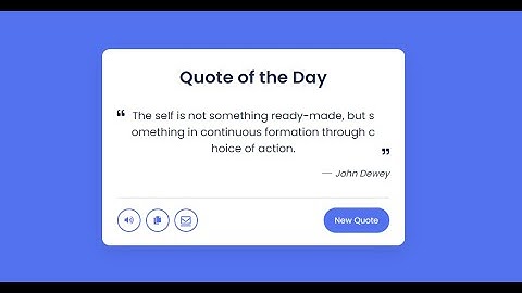 Tutorial - 1 : Random Quote Generator using HTML , CSS and Javascript