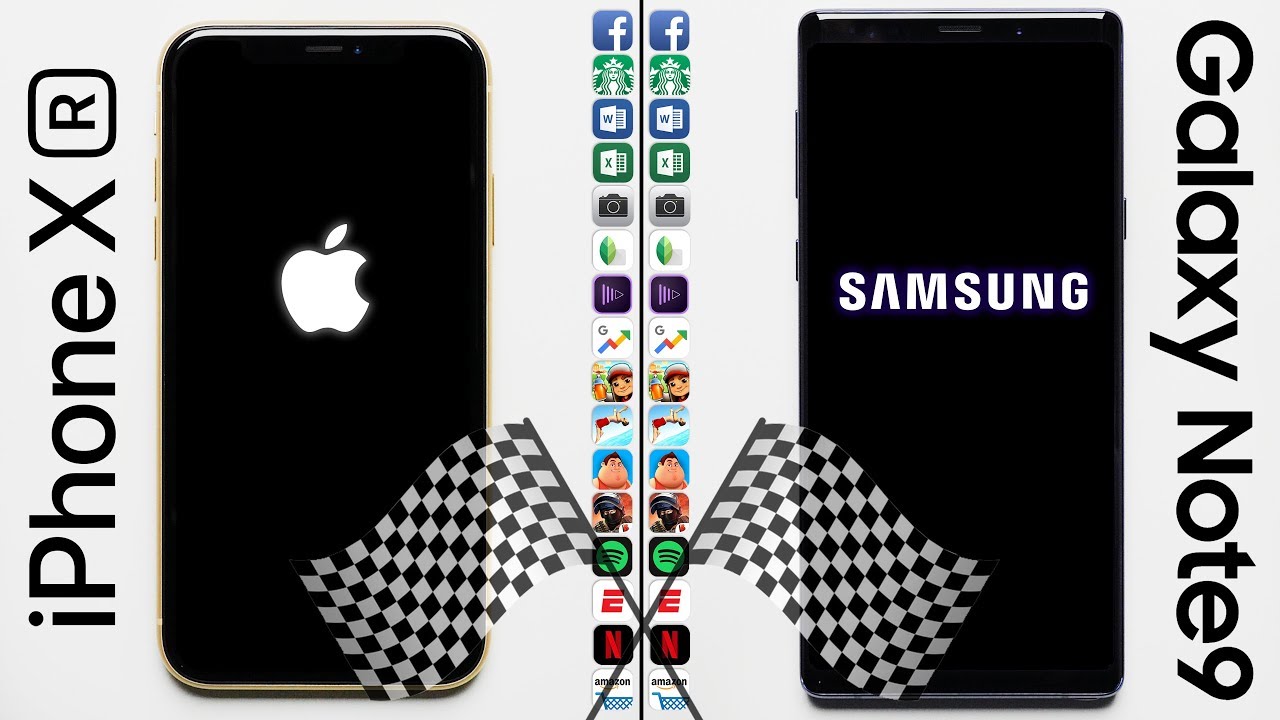 Бюджетный iPhone XR против Galaxy Note 9: кто быстрее? Фото.