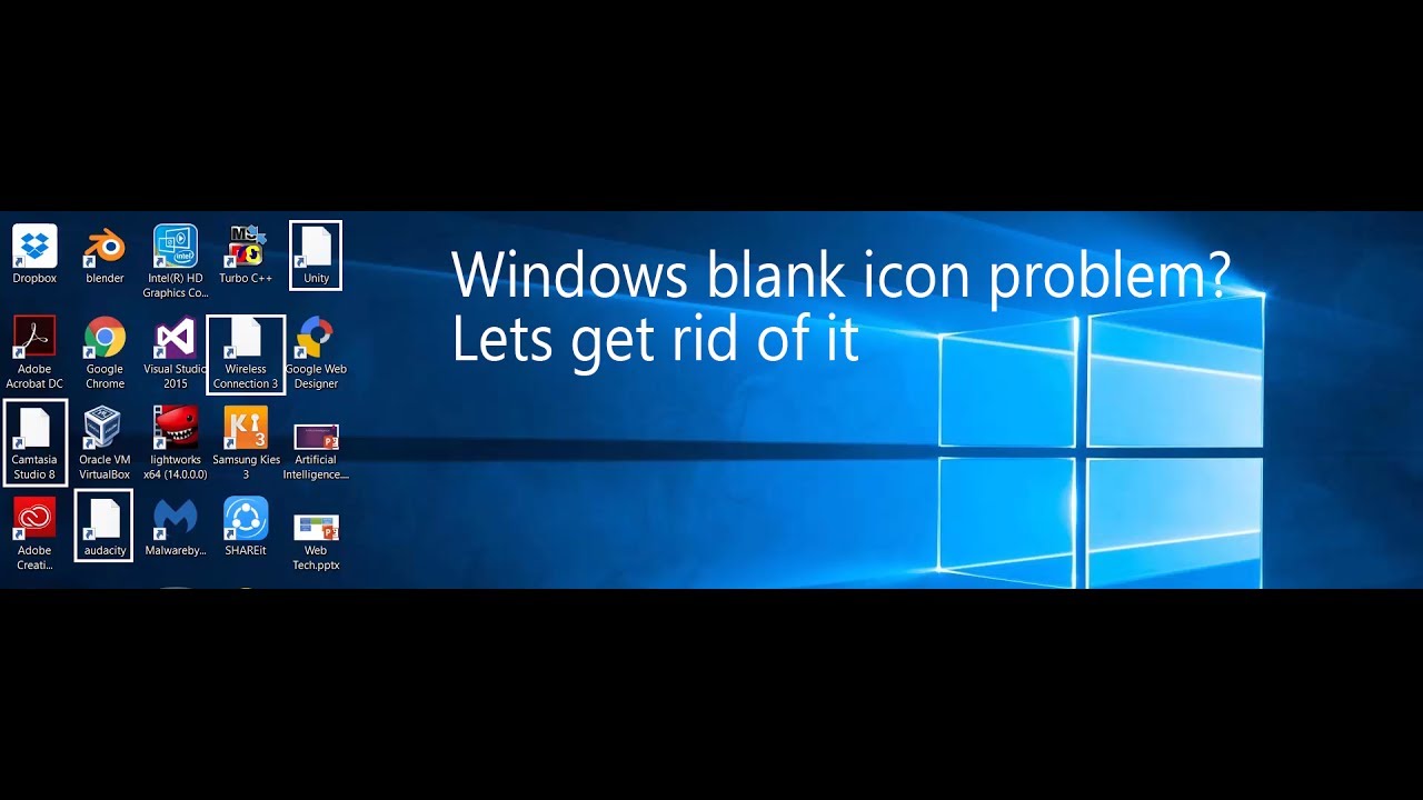 If You Have Windows 10 Blank White Icon Issue Then Watch This Video Youtube