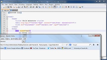 HTML5 and CSS3 Beginner Tutorial 22 - Child Selectors