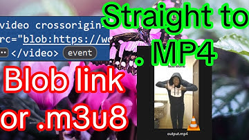 How to download embedded video blob link to mp4 ffmpeg tutorial (Rip videos and VODs from server)