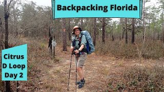 Backpacking Florida Citrus D Loop Day 2 PCZ-D Campsite (2021)