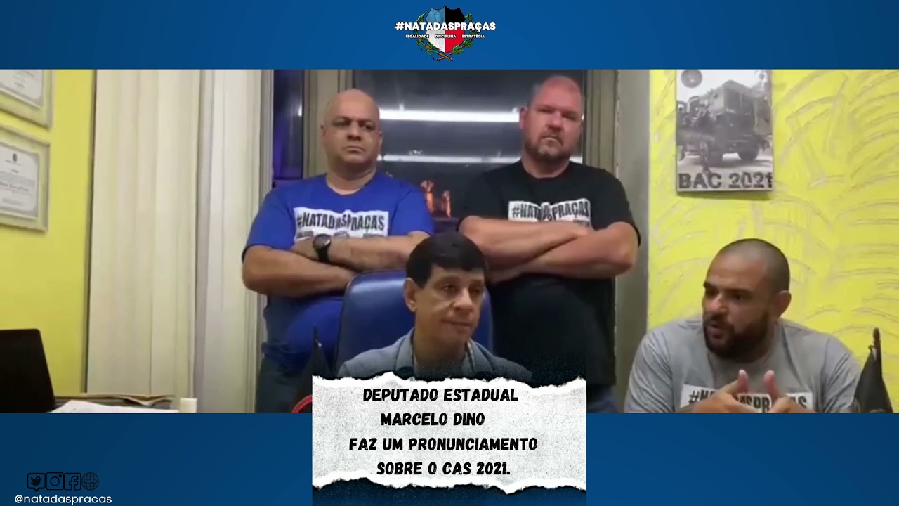 No dia 01/06/21 o Deputado Estadual Marcelo Dino, faz um pronunciamento sobre o CAS 2021 e CFSd/2014