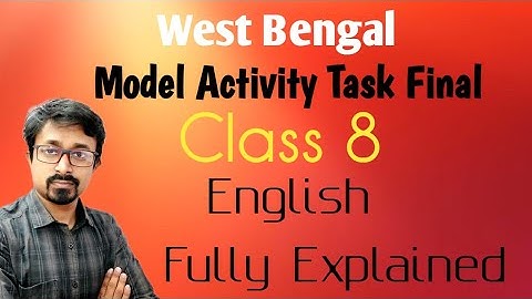 Class-8 English Part-8 (Final) Model Activity Task | November 2021 |  WBBSE