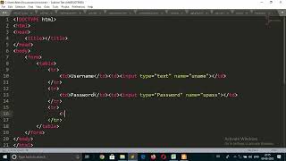 1. (a) Write the HTML code that will create a form to input username and password. | BCS-053 Dec-21 screenshot 5