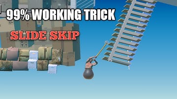 100% WORKING TRICK FOR SKIP SLIDE ||  GETTING OVER IT MOBILE || NOOB TO PRO
