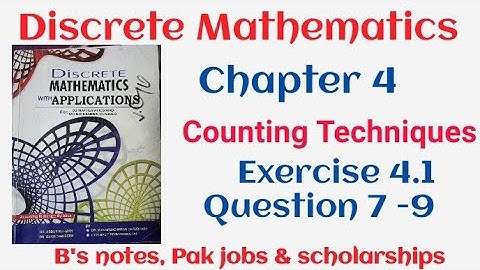 Discrete Mathematics by Dr. Abdur Rehman and Shahid Mubeen |  chapter 4 Exercise 4.1 question 6-9 |