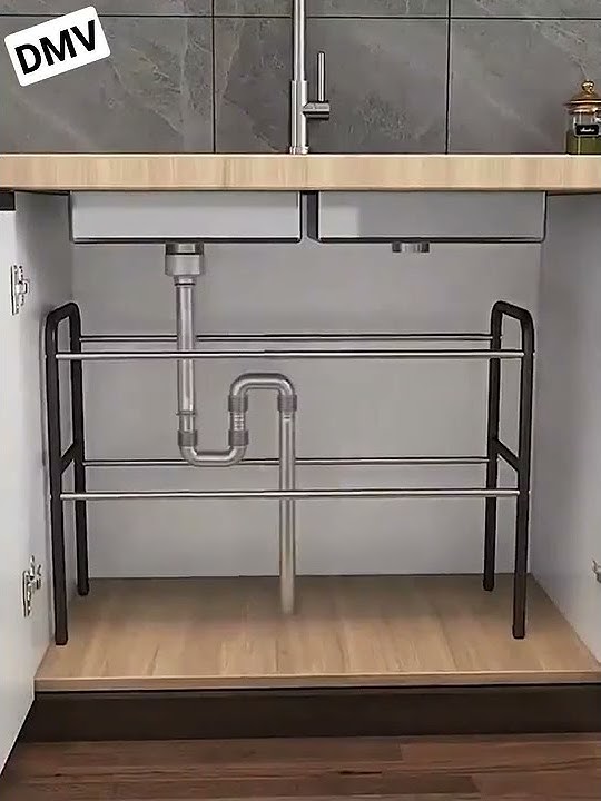 REALINN Under Sink Organizer 2 Pack Height Adjustable Kitchen