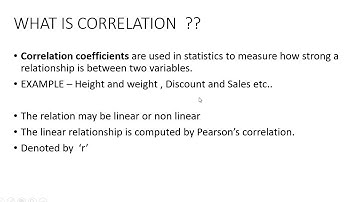 Correlation part 1