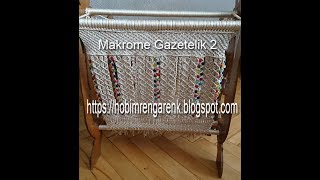 Makrome Gazetelik 2 / Macrame Newsstand 2 / Magazine Rack / Newspaper Holder / Dergilik / Gazetelik