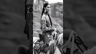Native American Woman Riding Through the Desert | Brought to Life with AI #shorts