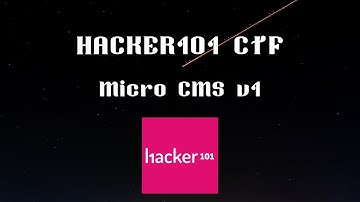 Micro CMS v1 | HACK3R101 CTF
