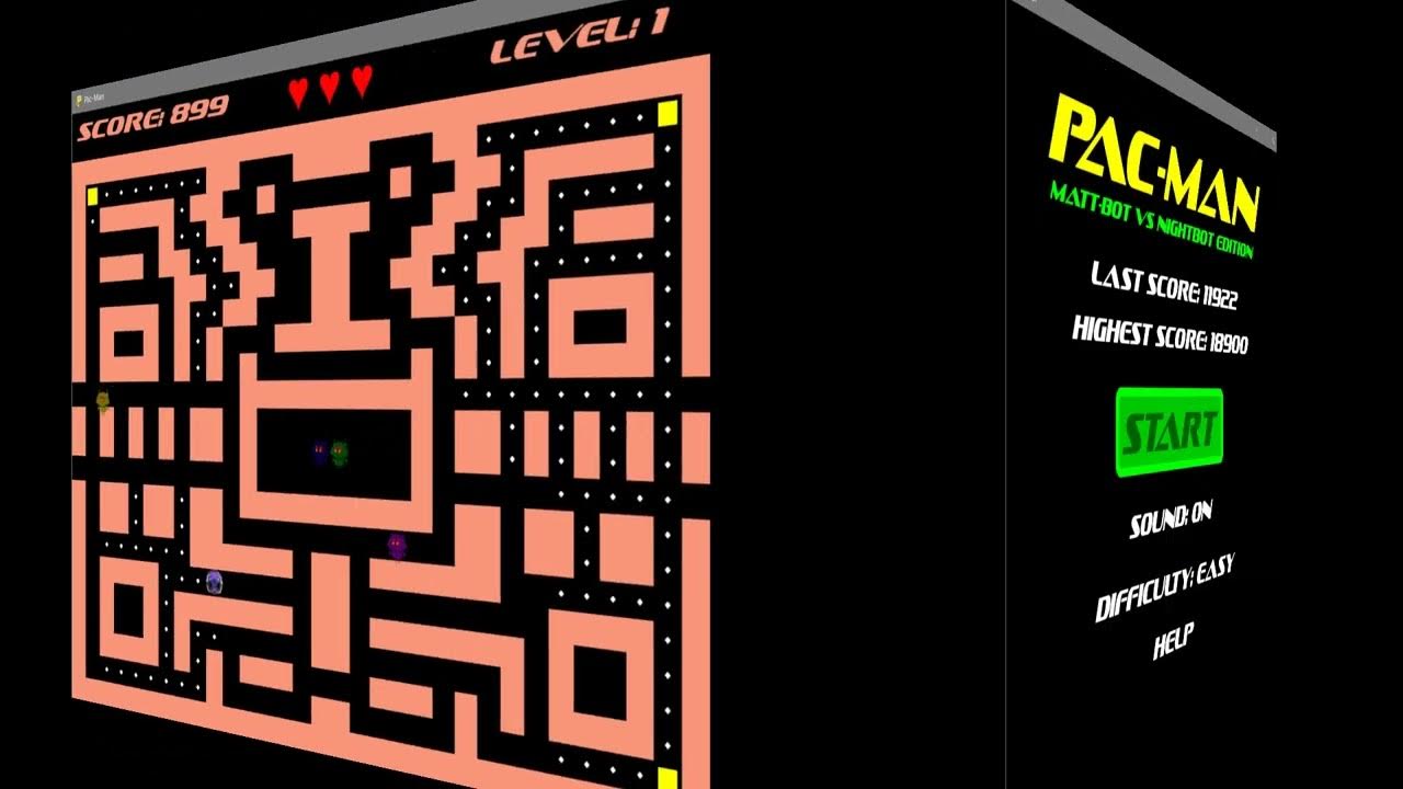 I made a version of Pacman in Pygame in python - YouTube