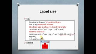 How to create label in Python