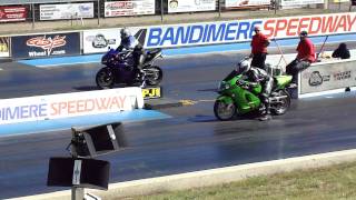 ZX12R vs R1 @ Bandimere