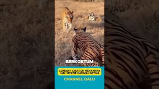 Download Lagu NEKAT MENYAMAR JADI HARIMAU, INI YANG TERJADI #shortsfeed #animals #tiger MP3