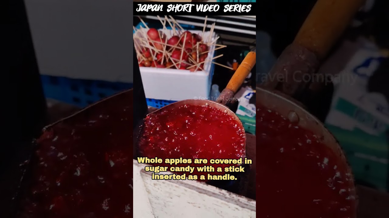 ರಿಂಗೋ ಅಮೆ 😍 japanese street food apple candy - Ringo Ame 