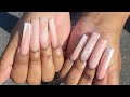 Nude &amp; White Acrylic Fullset