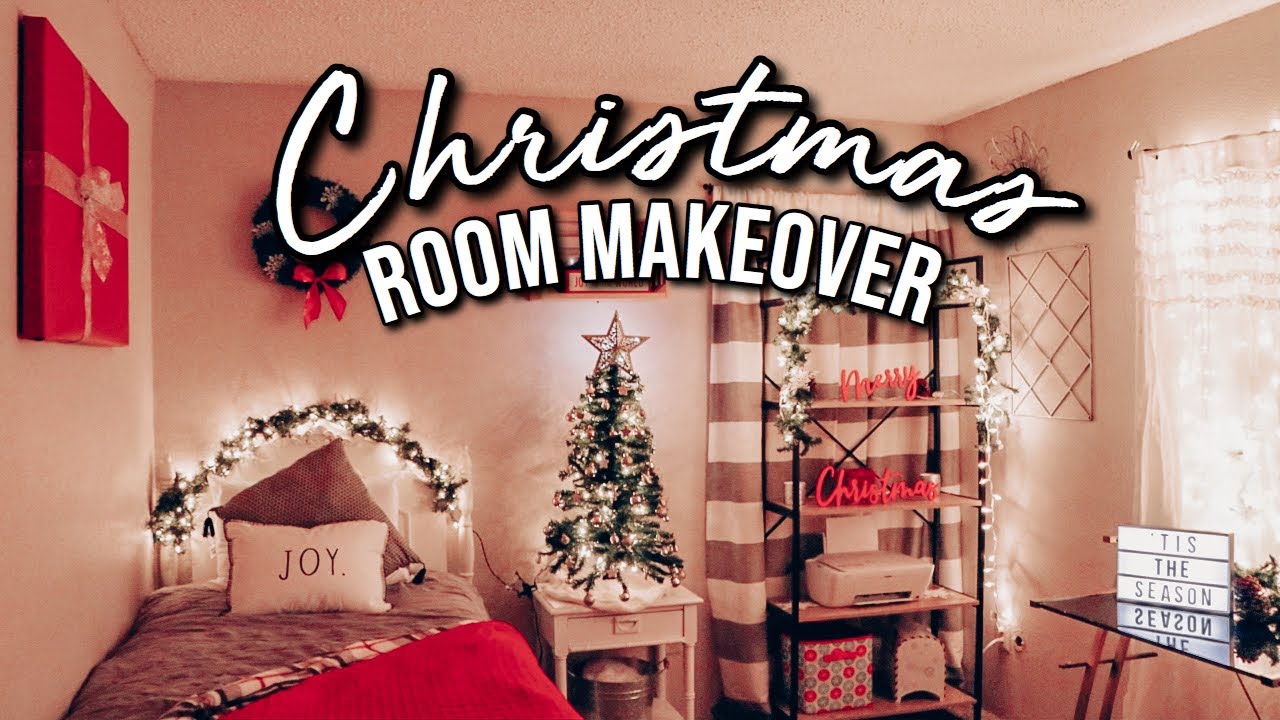 CHRISTMAS ROOM MAKEOVER 2019! - YouTube