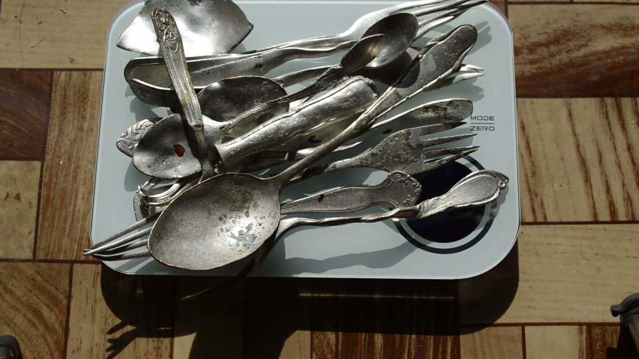 Srebro z posrebrzanych sztućców