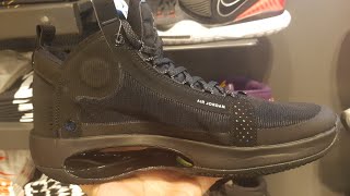 Air Jordan 34 Black Cat Actual View Closer Look Blackcat Goat Jordans Jordan Youtube