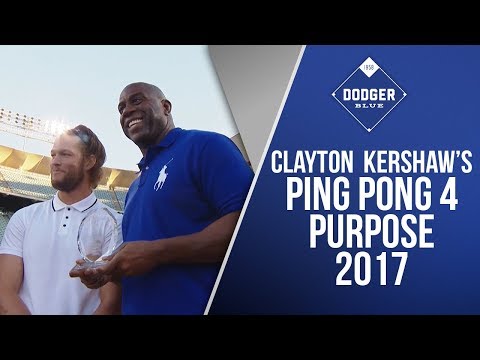 Magic Johnson Receives Impact Award Kershaw's Challenge Ping Pong 4 Purpose