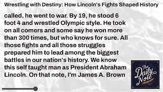 Wrestling with Destiny: How Lincoln's Fights Shaped History | The Daily Note with James A. Brown